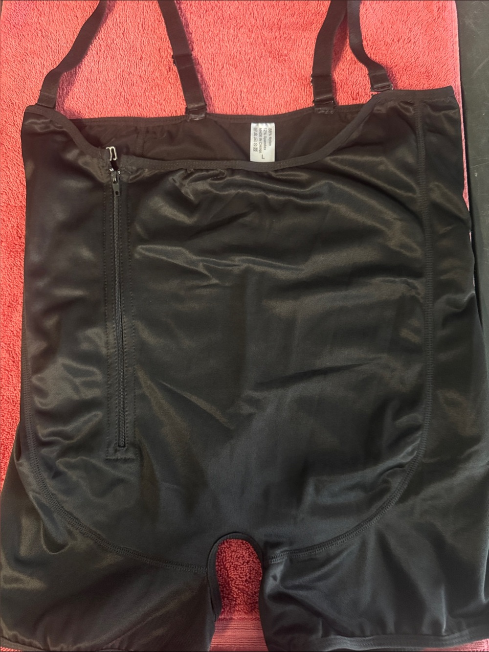 Women's Black Shapewear with Straps and Front Side Zip - Miss Molly